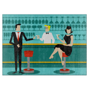 Retro Cocktail Lounge Cutting Board Schneidebrett