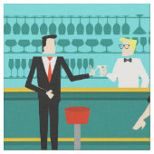 Retro Cocktail Lounge Fabric Stoff (Nahaufnahme)