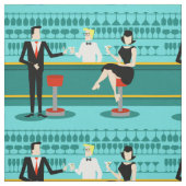 Retro Cocktail Lounge Fabric Stoff (Muster)