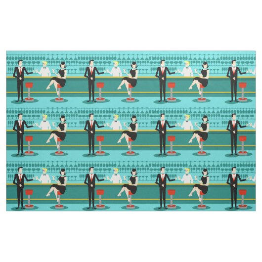 Retro Cocktail Lounge Fabric Stoff (Fat Quarter (45,7 x 55,9 cm))