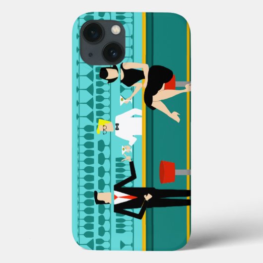 Retro Cocktail Lounge iPhone 6 Hülle (Rückseite)