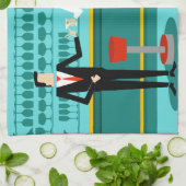 Retro Cocktail Lounge Küchentuch (Gefaltet)