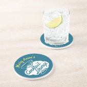 Retro Cocktail Lounge mit Individuelle Name Getränkeuntersetzer (Seite)