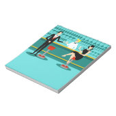 Retro Cocktail Lounge Notepad Notizblock (Rotiert)