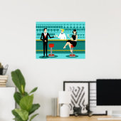 Retro-Cocktail-Lounge-Plakat Poster (Heimbüro)