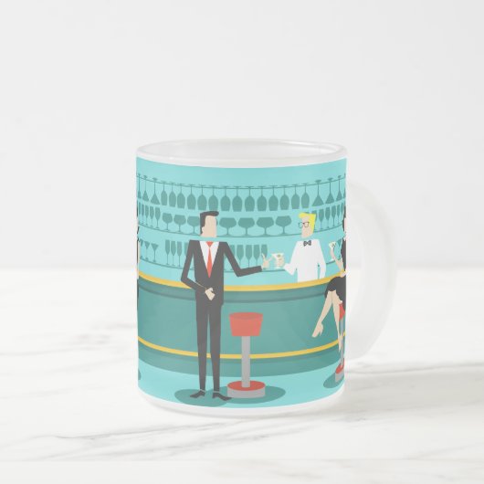 Retro Cocktail Lounge Tasse (VorderseiteRechts)