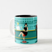 Retro Cocktail Lounge Tasse (Vorderseite Links)