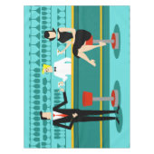 Retro Cocktail Lounge Tischdecke (Vorderseite)