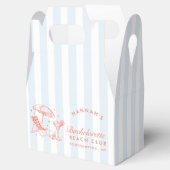 Retro Cocktail Moderne Bachelorette Orange & Blue Geschenkschachtel (Geöffnet)