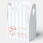 Retro Cocktail Moderne Bachelorette Orange & Blue Geschenkschachtel (Geöffnet)