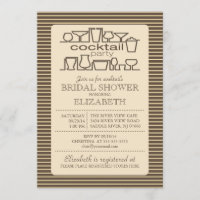 Retro Cocktail-Party-Brautparty Browns TAN