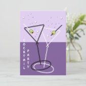 Retro-Cocktail-Party Einladung (Stehend Vorderseite)