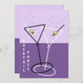 Retro-Cocktail-Party Einladung (Vorne/Hinten)