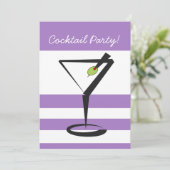 Retro-Cocktail-Party Einladung (Stehend Vorderseite)