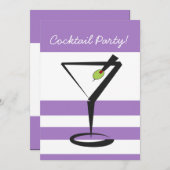 Retro-Cocktail-Party Einladung (Vorne/Hinten)