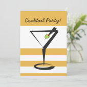 Retro-Cocktail-Party Einladung (Stehend Vorderseite)
