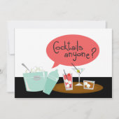 Retro-Cocktail-Party Einladungen (Vorderseite)