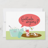 Retro-Cocktail-Party Einladungen (Vorderseite)