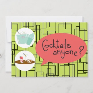 Retro-Cocktail-Party Einladungen