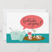 Retro-Cocktail-Party Einladungen (Vorderseite)