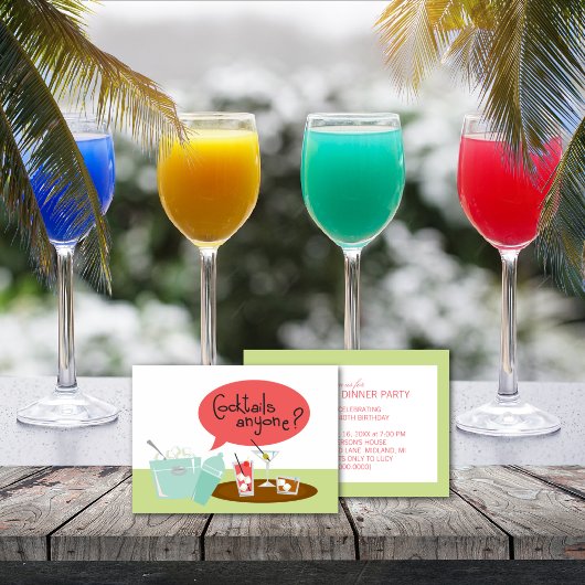 Retro-Cocktail-Party Einladungen
