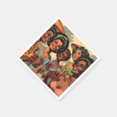 Retro Cocktail Party Girls Serviette (Ecke)