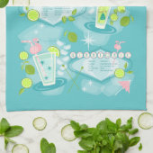 Retro-Cocktail Rezepte Geschirrtuch (Gefaltet)