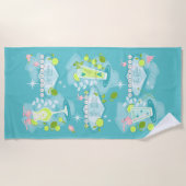 Retro-Cocktail Rezepte Strandtuch (Vorderseite)