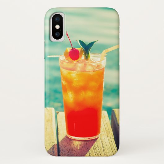 Retro-Cocktail-Sonnenuntergang Bar Case-Mate iPhone Hülle (Rückseite)