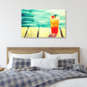 Retro-Cocktail-Sonnenuntergang Bar Leinwanddruck (Insitu (Schlafzimmer))