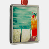 Retro-Cocktail-Sonnenuntergang Bar Ornament Aus Metall (Rechts)