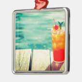 Retro-Cocktail-Sonnenuntergang Bar Ornament Aus Metall (Links)