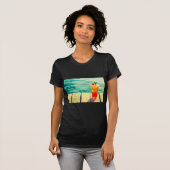 Retro-Cocktail-Sonnenuntergang Bar T-Shirt (Vorne ganz)