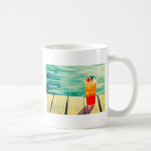 Retro-Cocktail-Sonnenuntergang-Poolbar Kaffeetasse