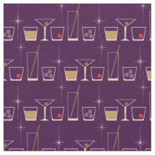 Retro Cocktailglas süß vintage Mod 1950er Stoff