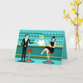 Retro Cocktailkarte Karte (Gelbe Blume)