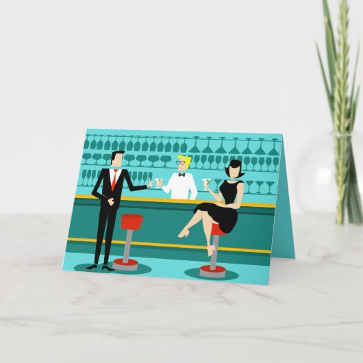 Retro Cocktailkarte Karte (Vorderseite)