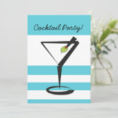 Retro-Cocktailparty-Einladung Einladung (Stehend Vorderseite)