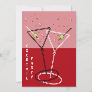 Retro-Cocktailparty-Einladung Einladung