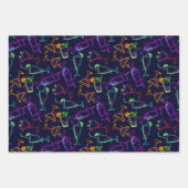 Retro Cocktails Collage Geschenkpapier Set (Vorderseite 2)