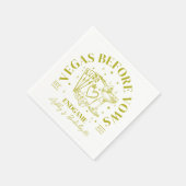 Retro Cocktails Gelber Junggeselinnen-Abschied Serviette (Ecke)