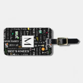 Retro Cocktails Gepäckanhänger (Vorderseite horizontal)