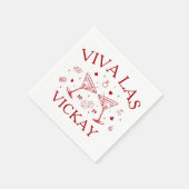 Retro Cocktails Junggeselinnen-Abschied Rotes Papi Serviette (Ecke)