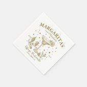 Retro Cocktails Junggeselinnen-Abschied Serviette (Ecke)