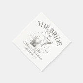 Retro Cocktails Junggeselinnen-Abschied Serviette (Ecke)