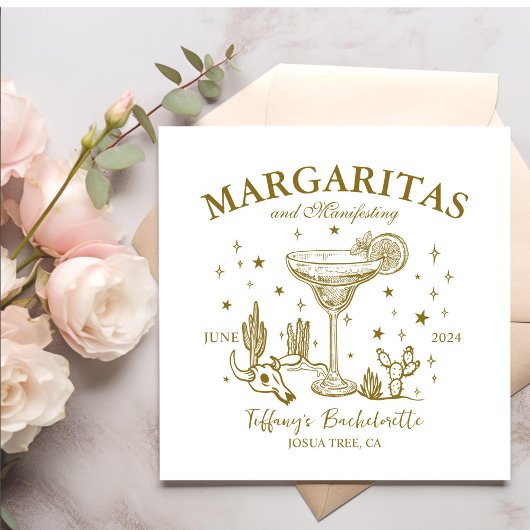 Retro Cocktails Junggeselinnen-Abschied Serviette