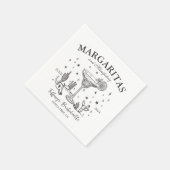 Retro Cocktails Junggeselinnen-Abschied Serviette (Ecke)