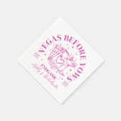 Retro Cocktails Rosa Junggeselinnen-Abschied Serviette (Ecke)