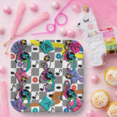 Retro-Cocktailserviette Pappteller (Party)