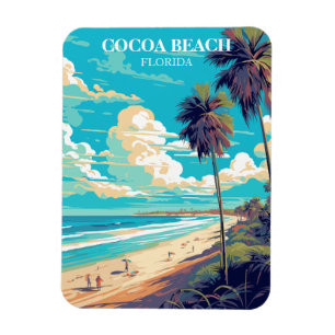 Retro Cocoa Beach Florida Reisemagnet Magnet